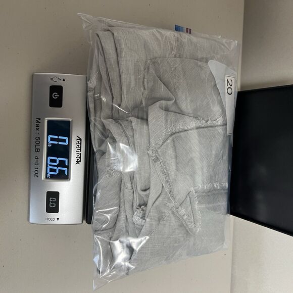 Dylan Gray Linen Sleeveless Dress L Asymmetrical Hem Boho Summer - Picture 13 of 13